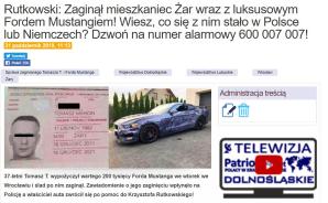 Rutkowski i Policja odzyskują super luksusowego Forda Mustanga dla Bodzia!