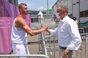 Prezydent kibicował olimpijczykom w Japonii