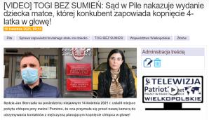 Kolejny sukces Rutkowskiego! Sąd Apelacyjny w Poznaniu uznał jego racje, zmienił postanowienie przyznając chłopca spod Złotowa pod opiekę ojca a nie matki! I jej nieobliczalnego konkubenta!