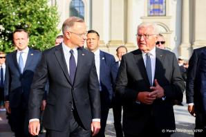 [VIDEO] Hołd dla bohaterów Powstania Warszawskiego złożyli Prezydent RP Andrzej Duda i Prezydent Niemiec Frank Walter Steinmeier