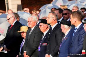 [VIDEO] Hołd dla bohaterów Powstania Warszawskiego złożyli Prezydent RP Andrzej Duda i Prezydent Niemiec Frank Walter Steinmeier