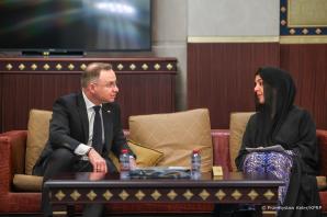 [VIDEO] Prezydent RP przybył do Dubaju na Światowy Szczyt Rządów