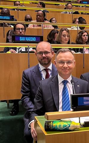 Prezydent RP Andrzej Duda w siedzibie ONZ wziął dziś udział w otwarciu Szczytu dotyczącego Celów Zrównoważonego Rozwoju SDG Summit