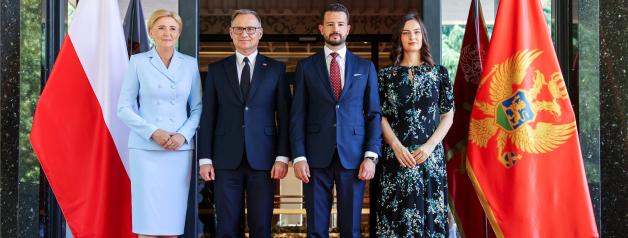 [VIDEO] Prezydent Rzeczypospolitej Polskiej Andrzej Duda z Małżonką Agatą Kornhauser–Dudą złożyli oficjalną wizytę w Czarnogórze