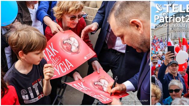 [VIDEO] Narodowy Marsz Życia z udziałem Prezydenta Karola Nawrockiego
